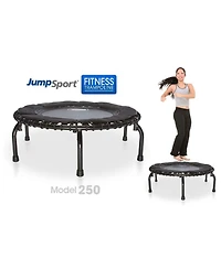 JumpSport 250 Fitness Rebounder Mini Trampoline and Handle Bar Accessory