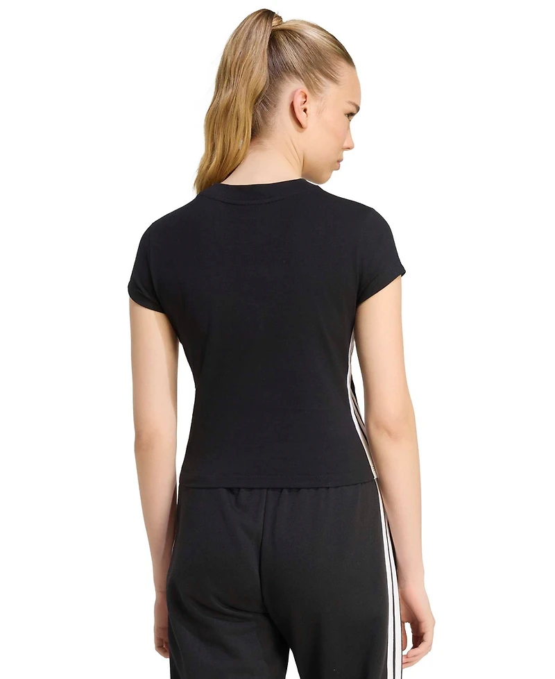 adidas Women's Essentials 3-Stripes Padded Slim Baby T-Shirt