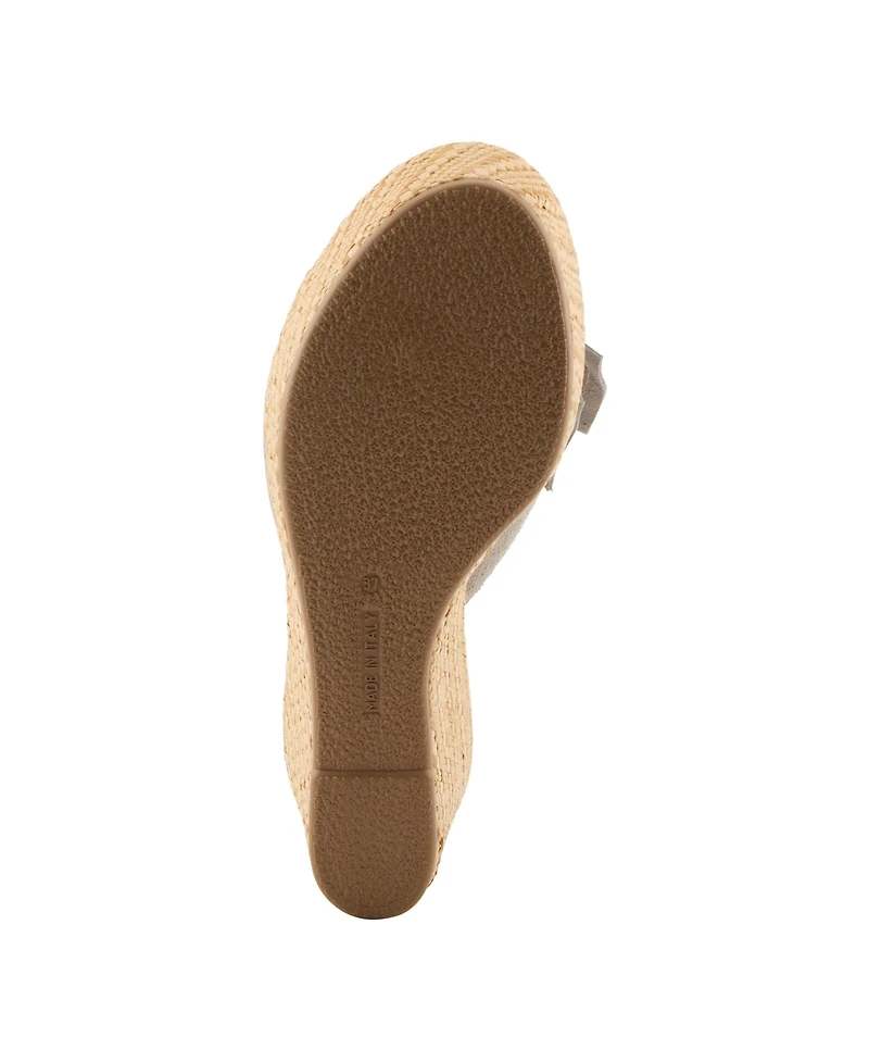 Spring Step Ellyn-Woven Women's Wedge with Suede Upper
