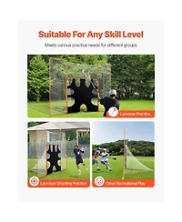 Vevor 3-in-1 Lacrosse Goal Net with Backstop and Target Rebounder Equipment