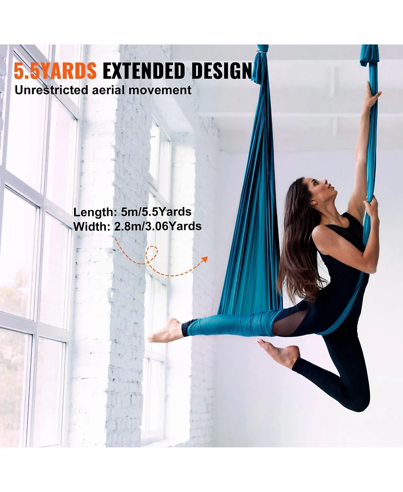 Vevor Yoga Swing Aerial Hammock 5.5 Yards Nylon Hanging Sling Inversion