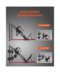 Sevorley Leg Press Hack Squat Machine, Adjustable Leg Press Combo for Home Gym Lower Body Training