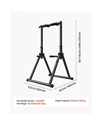 Sevorley Freestanding Foldable Pull-Up and Dip Station, 9-Level Height, 330 lb Capacity