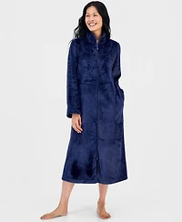 Charter Club Women's Long Plush Zip-Front Robe, Created for Macy's