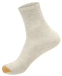 Gold Toe Women's Convertible Ribbed Short Crew Socks, 3-Pack