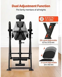 Sevorley Heavy Duty Inversion Table, 300 lb Capacity Foldable Back Stretcher for Spinal Decompression