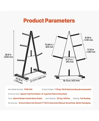 Sevorley A-Frame Weight Plate Tree for 1-Inch Plates, 500 lb Capacity Storage Rack