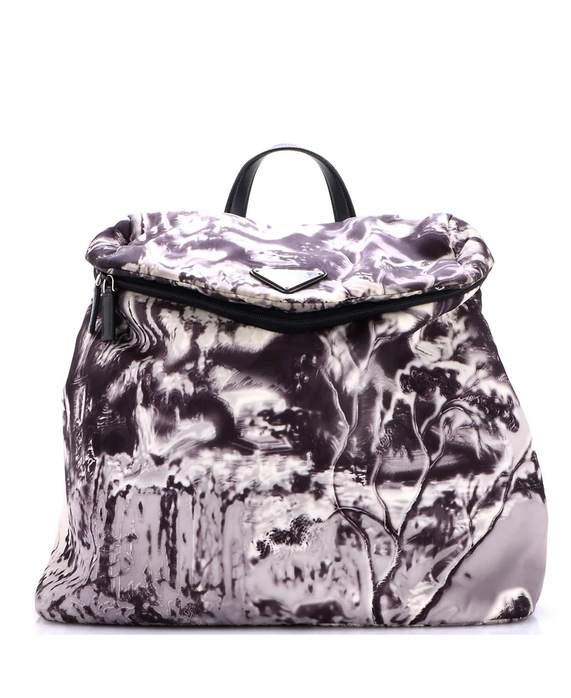 Pre-Owned Prada Signaux Backpack Printed Nylon
