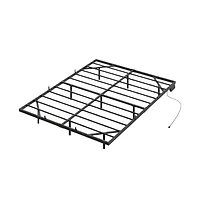 Slickblue Full Size Floating Bed Frame with Led Lights, Charging Station and Metal Platform Frame