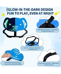 homfan Fluorescent Elephant Sensory Spinning Chair with Handle, 360 degree Quiet Swivel for Autism, Adhd, Spd, Anti-Slip Base, Vestibular Toy