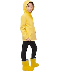 Rokka&Rolla Girls (4 - 18) Waterproof Rain Coat Rubberized Jacket