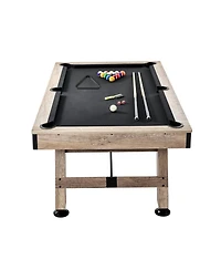Sevorley 7 feet Pool Table Set with Adjustable Legs, Balls, Cues and Brush