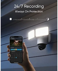 eufy Floodlight Camera E340 With HomeBase S380 (HomeBase 3), Outdoor Wired Security Camera Dual Lens