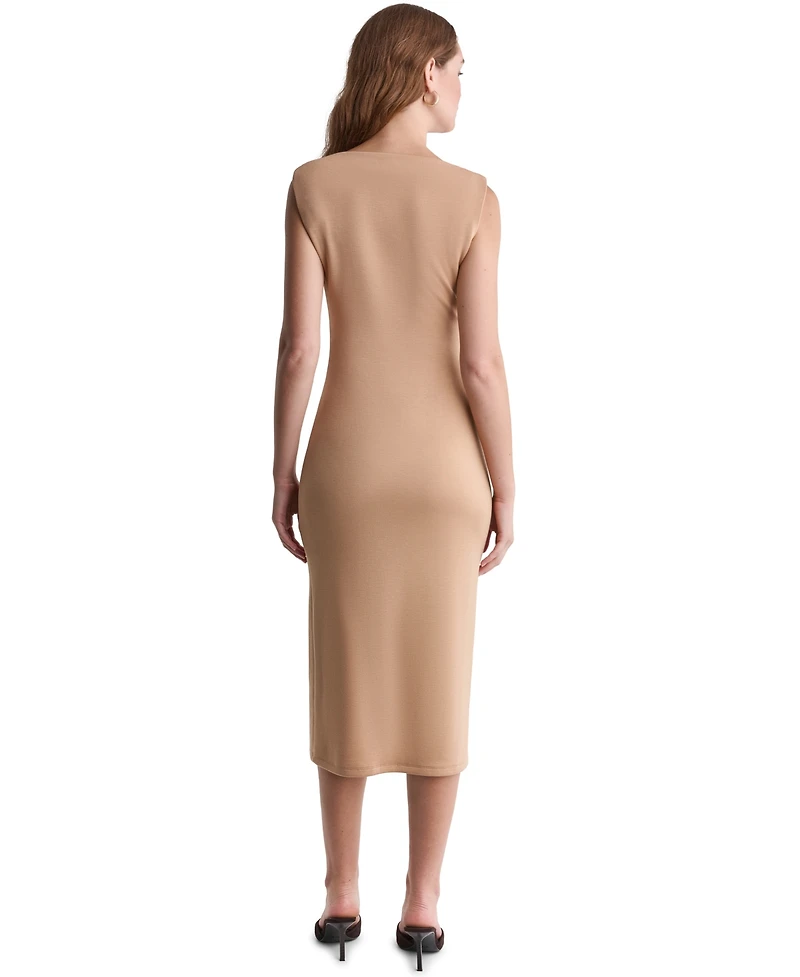 Bcbg Women's Knit Ruched Midi Dress