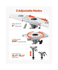 Sevorley Adjustable Boat Seat Pedestal with Slide, 13.4 to 19.2 in