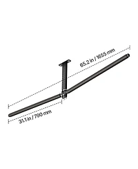 Sevorley Kayak Ceiling Storage Rack for 2 Kayaks, Overhead Steel Garage Hanger with Foam Arms, 250 lb Capacity