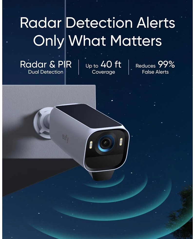 eufy Cam S3 Pro 4-Cam Kit + Solo Cam S340, Solar Camera Outdoor Wireless, 4K Max Color Night Vision, No Blind Spots