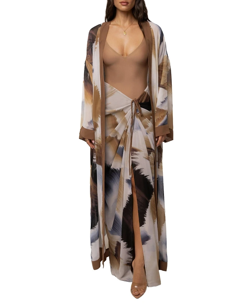 Jluxlabel Women's Abstract Noelia Printed Skirt