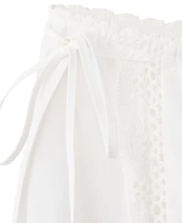 Mango Women's Openwork-Embroidery Mini Low-Waist Cotton Skirt