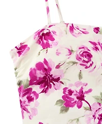 Mango Women's Floral Ruched Mini Dress
