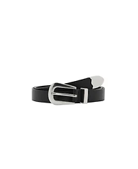 Mango Women's Metal Detail Leather Belt