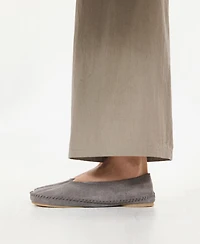 Mango Women's Stitching Detail Split Leather Shoes