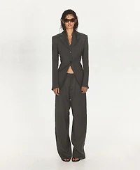 Mango Women's Fitted Waist Suit Jacket