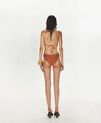 Mango Women's Animal-Print Halter Swimsuit