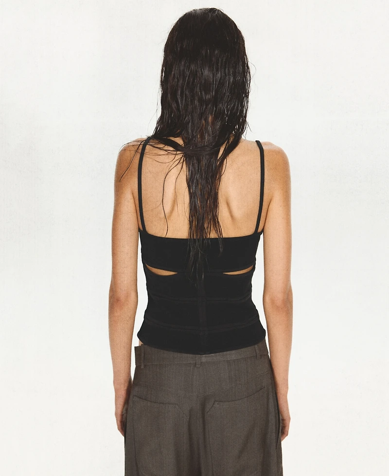 Mango Women's Cutouts Tank Top