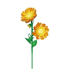 Contixo BK11 Sunflower Bouquet Building Set, 415-Piece Yellow Floral Brick Kit with Daisies, Daffodils & Adjustable Stems, Creative Home Decor Gift