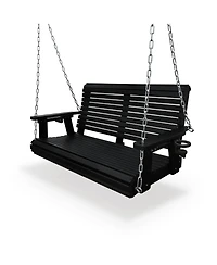 Innovaze 2 Seater 4 Ft Hdpe Porch Swing with 18/8 Stainless Steel Bolts, Ergonomic Design, Ultra Weather-Resistant, for Outdoor Patio Garden Yard (Nav