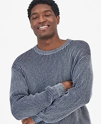 Mode of One Men's Gemini Boxy Ribbed Crewneck Sweater, Macy's Exclusive