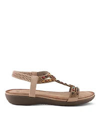 Patrizia Women's Ponyo Ankle Strap Slip-On Sandal Faux Fur with Lining