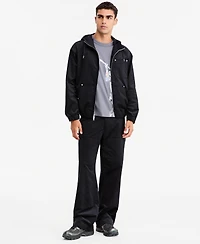 Mode of One Men's Relaxed-Fit Twill Zip-Front Hoodie, Macy's Exclusive