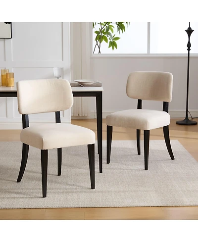 Maison Boucle Dining Chairs Set of 2, Modern Wooden Legs