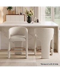 Maison Boucle Counter Height Bar Stools Set of 2