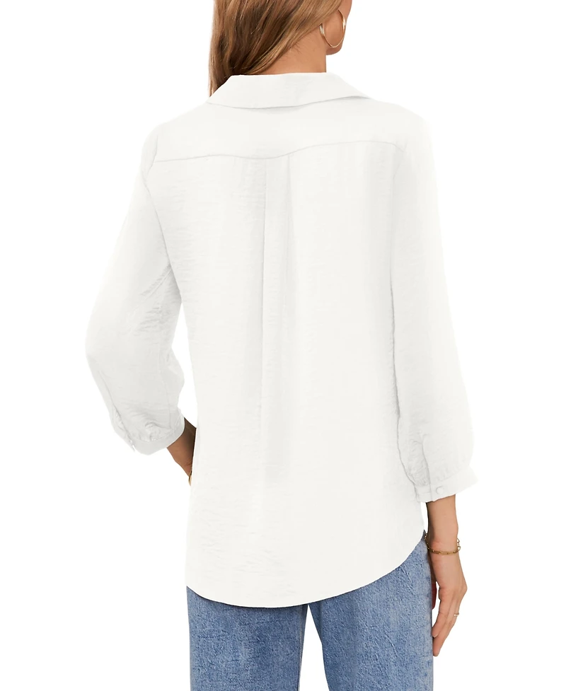 Vince Camuto Women's Collared V-Neck Top