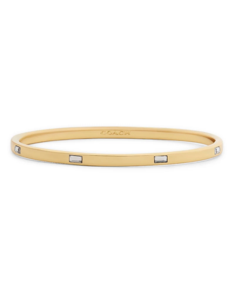Coach Faux-Stone Signature Logo Stone Duo Bangle Bracelet