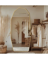Antok Full Length Mirror, 71"x32" Diamond-shaped Floor Mirror for Bedroom, Hanging Mounted for Living Room Cloakroom