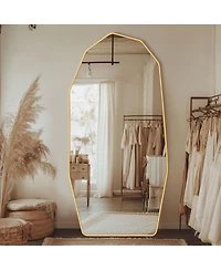 Antok Full Length Mirror, 76"x34" Diamond-shaped Floor Mirror for Bedroom, Hanging Mounted for Living Room Cloakroom