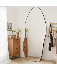 Antok Full Length Mirror, 68"x26" Irregularly shaped Floor Mirror for Bedroom, Hanging Mounted for Living Room Cloakroom