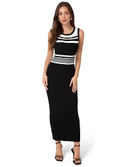 Bebe Women's Racer Stripe Bodycon Maxi Dress