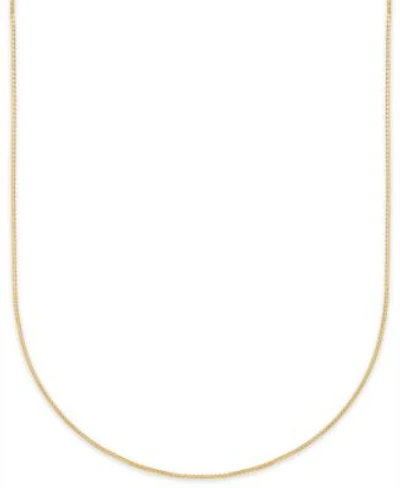 Macys Diamond Cut Box Chain Necklace In 10k White Yellow Gold
