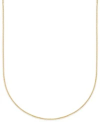 Macys Diamond Cut Box Chain Necklace In 10k White Yellow Gold