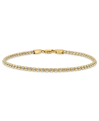 Macy's Two-Tone Ice Chain Bracelet in 10k Yellow Gold