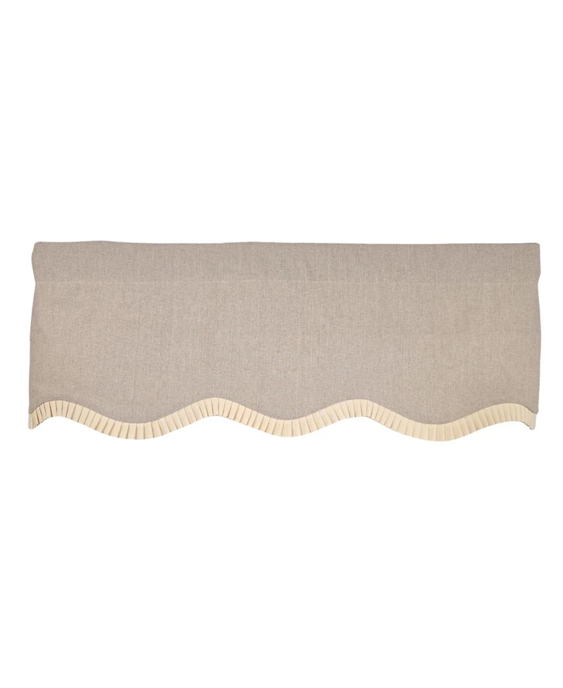 Rlf Home Denton Ruffled Provance Window Valance 100percentage Cotton Lined Rod Pocket