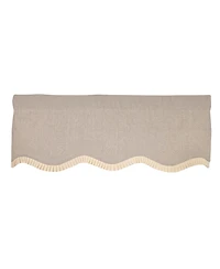 Rlf Home Denton Ruffled Provance Window Valance 100percentage Cotton Lined Rod Pocket