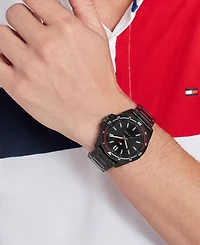 Tommy Hilfiger Men's Quartz Black Ip Stainless Steel Bracelet Watch 42mm