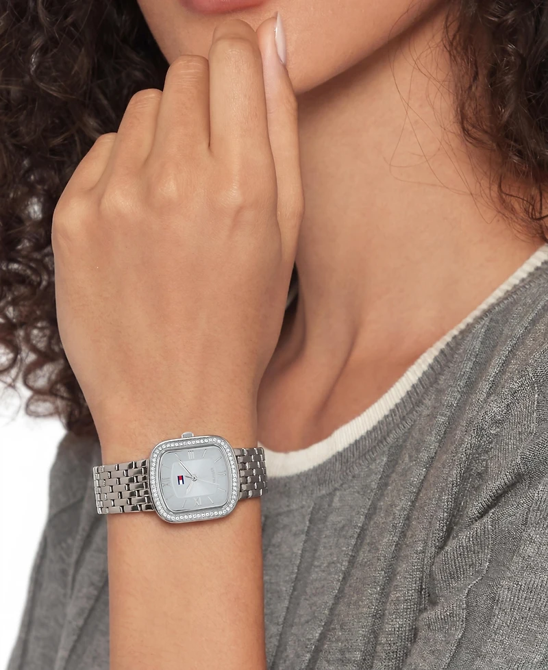 Tommy Hilfiger Women's Quartz Silver-Tone Stainless Steel Bracelet Watch 22mm