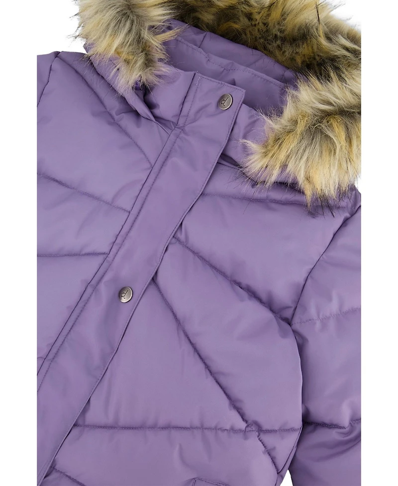 Deux par Deux Toddler Girls ( 2T to 5T ) Long Winter Puffer Coat